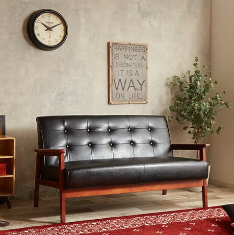 ソファ ソファー 2人掛け ローソファ 二人掛けソファー 2Pソファ おしゃれ アンティーク ヴィンテージ ..