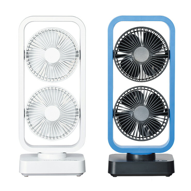 ROOMMATE ツインスイングファン 充電式 サーキュレーター 扇風機 卓上ファン ポータブル 静音 角度調整 USBファン RM-101H【送料無料】