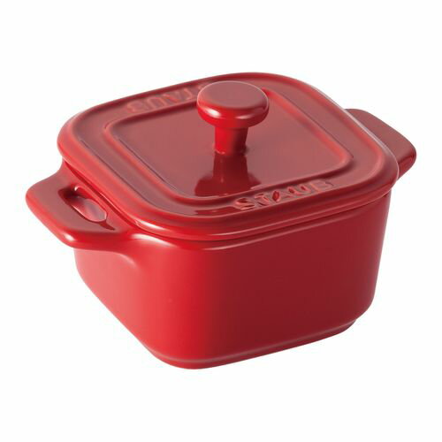 ストウブ EXミニスクエアココット2ヶ組 40511-098 チェリー RSTC903【送料無料】