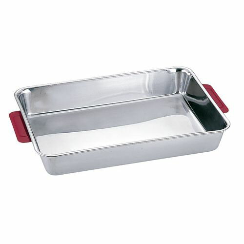 遠藤商事 18-8 カラーハンドル角バット 10枚取 レッド ABTH209【送料無料】