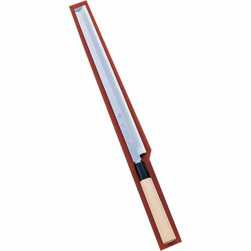 遠藤商事 SA佐文 青鋼 蛸引 30cm ASB45030 JANコード 4905001016646●サイズ(cm):30●全長(mm):455●重量(g):190●背厚(mm):3.5●材質：青紙鋼　朴　水牛桂柄■SA 佐文 青銅安来の青紙一号の鋼を使用し、切れ味の持続性に優れた最高の料理庖丁です。■技術の年輪が開花したプロに贈る最高の舞台道具です。■※このページの庖丁の表示サイズは、マチ付庖丁は刃先からマチまで、 マチなし庖丁は刃渡り寸法となっております。【送料について】北海道、沖縄、離島は送料を頂きます。