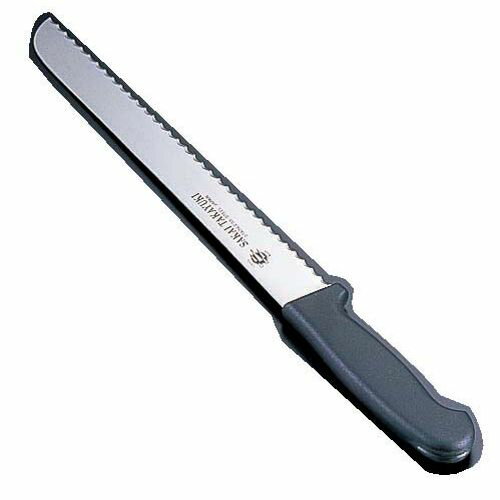 堺孝行 PC柄パン切ナイフ（波刃） 25cm WPV1901 JANコード 4582226433306●サイズ(cm):25●全長(mm):380■材質:刀部ステンレス鋼 柄ナイロン66 (耐熱温度170℃)■※包丁の表示サイズは、すべて刃渡り寸法となっております。【送料について】北海道、沖縄、離島は送料を頂きます。