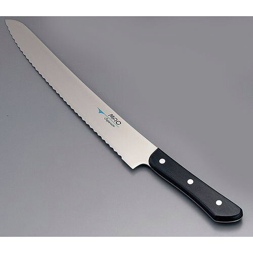 マック 真久作 スーペリア パン切り 27cm AMT4501 JANコード 4950673107871●全長(mm):390■全長:390■材質:刃身/高炭素特殊鋼 柄 /積層合板【送料について】北海道、沖縄、離島は送料を頂きます。