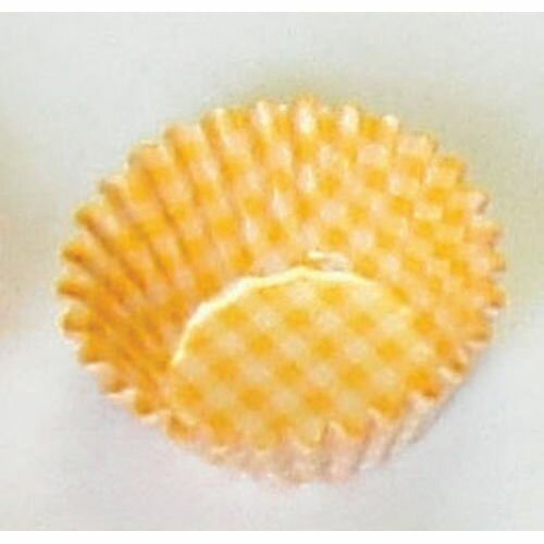 遠藤商事 オーブンケース チェック柄(250枚入) 7号深口 黄 XOC0223