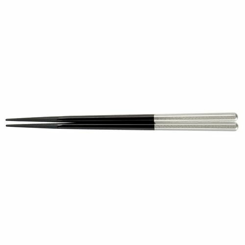 筷子 - 福井クラフト PBT六角箸(10膳入) 黒/銀 90030716 RHSD402【送料無料】