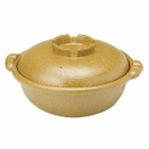 IH/煤气两者对应 - 遠藤商事 アルミ合金 黄瀬戸土鍋風鍋 30cm QDN08030【送料無料】