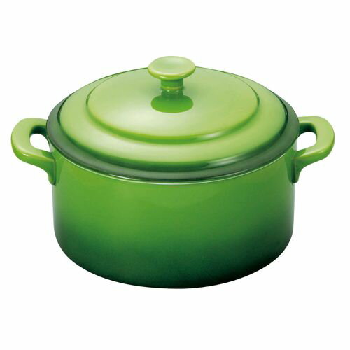 M-style ソレイユ ラウンドキャセロール S SO0810 グリーン RSLH902