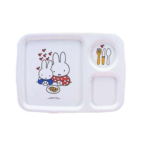 Miffy - 関東プラスチック メラミンお子様食器 「ミッフィー」 角ランチ皿 CM-128 RLVA4【送料無料】