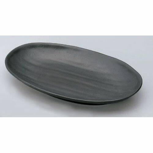 マイン メラミンウェア 黒 小判皿 大 M11-135 RMI7501