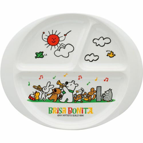 スリーライン メラミンお子様食器「ブリサボニータ」 小判ランチプレート RBL6401