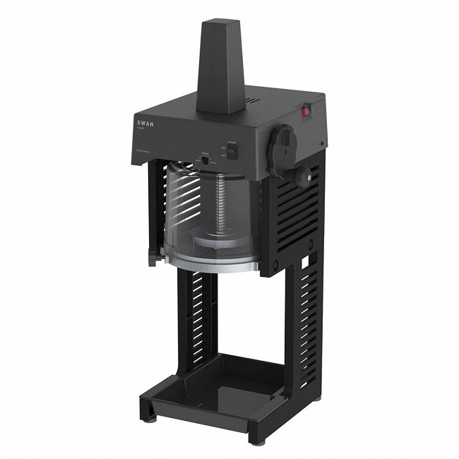 池永鉄工 スワン 電動式ブロックアイスシェーバー シグネ SI-150C [FAIL001]JANコード：4906018100007直線を基調にしたスマートデザイン●297×390×H703(870)●※粗さ調節無段階スワン電動式ブロックアイスシェーバー単相100V50/60Hz消費電力160/180W氷削能力1.8〜2.2kg/分円盤有効径(mm)217質量21kg●サビの心配のないアルミフレームです。■メーカー品番：SI-150C■幅×奥行×高さ(mm)：297×390×703(870)■円盤有効径(mm)：217■質量(kg)：21【送料について】北海道、沖縄、離島は送料を頂きます。【クレジットカードご利用について】※ご注文の際にお客様の本人確認（電話/メール確認等）をお願いする場合がございます。