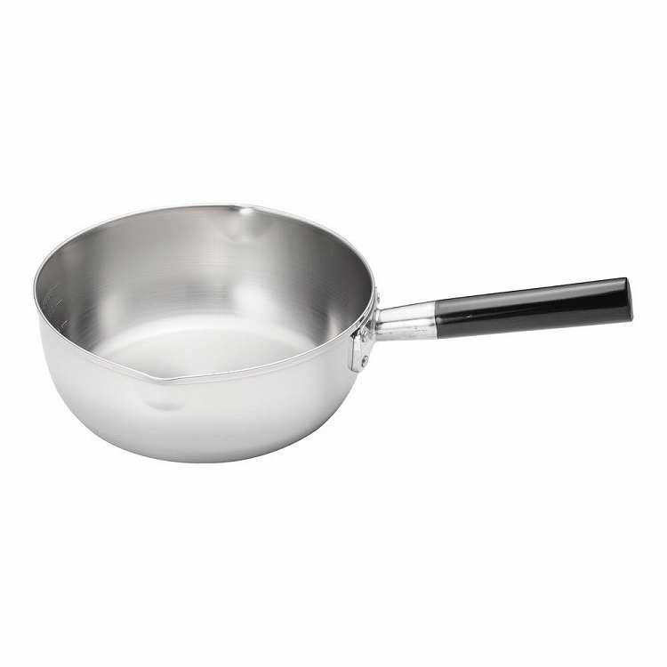 Yukihira Pans - 18-10三層鋼プラ柄雪平鍋(目盛付) 22cm(代引不可)【送料無料】