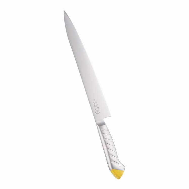 龍治 ステンカラー 筋引 27cm イエロー(代引不可)【送料無料】