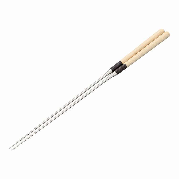 Cooking Chopsticks - 白木柄 盛箸(積層強化木柄付) 240mm(代引不可)【送料無料】