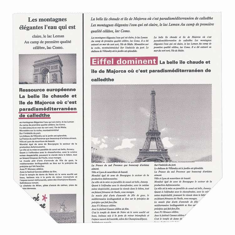 ヨーロピアン柄亀甲袋(100枚入) no.414 白(代引不可)