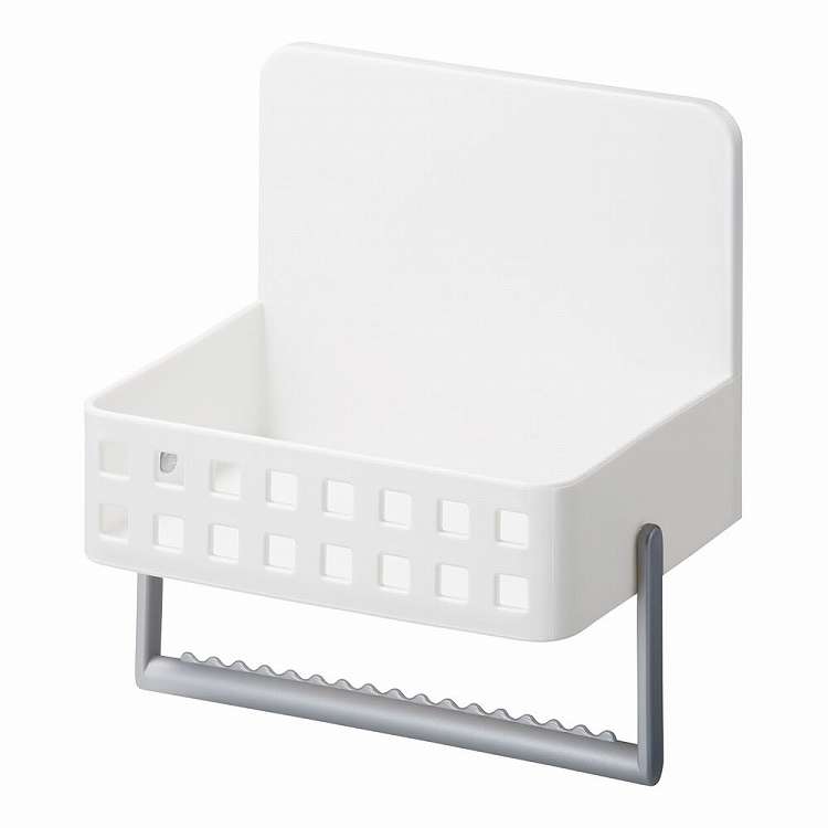 ●タオル掛け付きの収納ラック。強力マグネットと吸盤のW効果でずれ落ちにくい。【代引きについて】こちらの商品は、代引きでの出荷は受け付けておりません。【送料について】北海道、沖縄、離島は送料を頂きます。