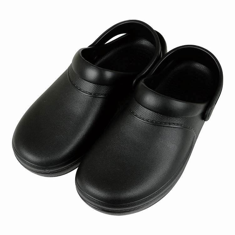 紳士ラバー付クロックサンダル ブラック LL(代引不可)