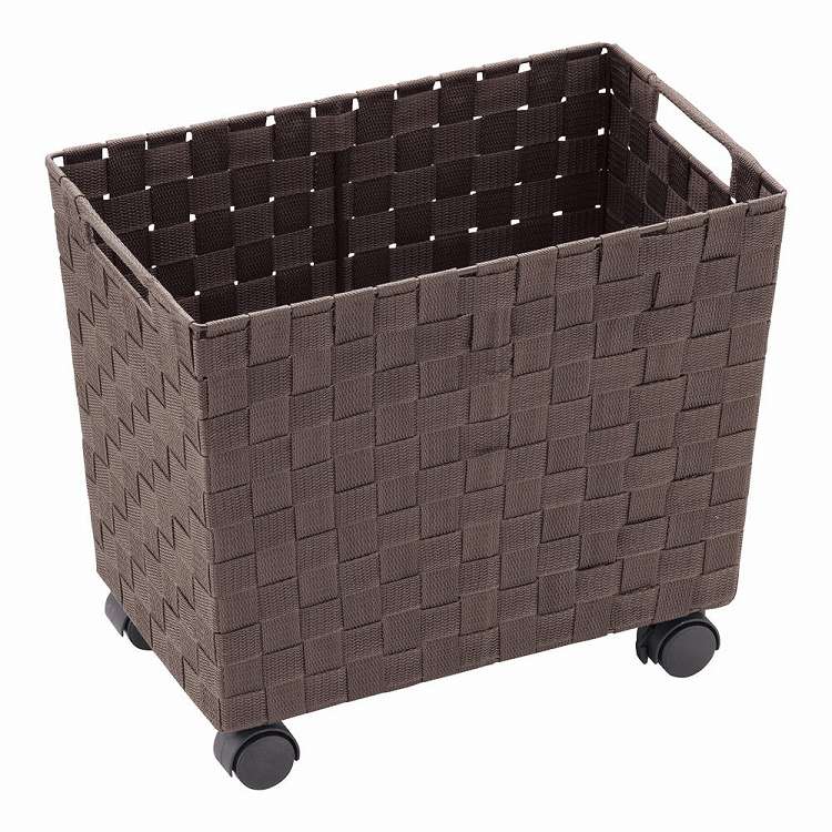 スリム収納バスケット キャスター付き 744014(代引不可)(3.0)