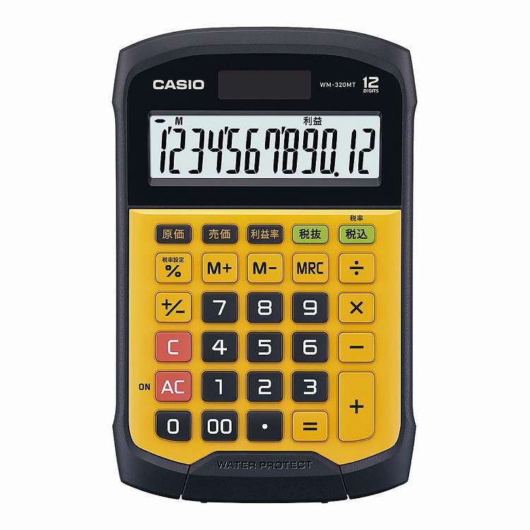 カシオ 防水・防塵電卓(12桁) WM-320MT-N(代引不可)【送料無料】