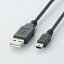 [ELECOM(쥳)] USB2.0֥mini-Bס[5.0m] U2C-M50BK(Բ)