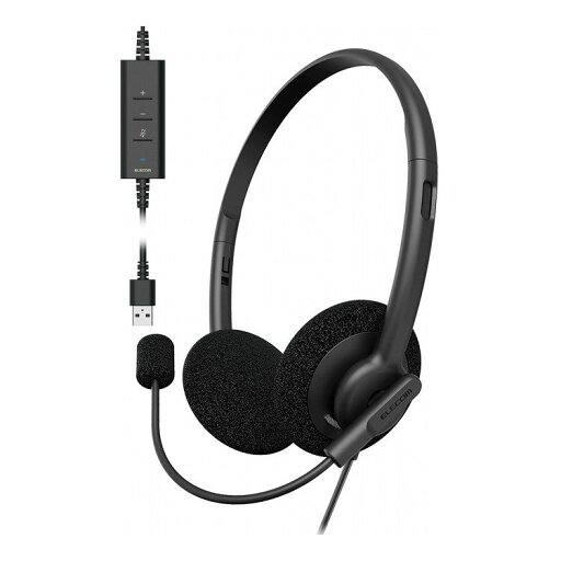 エレコム ELECOM ヘッドホン ヘッドセット 無指向性 マイク付き 有線 USB 接続 ステレオ ノイズリダクション 両耳 オーバーヘッド 軽量 ブラック(代引不可)【送料無料】 エレコム ELECOM ヘッドホン ヘッドセット 無指向性 マイク付き 有線 USB 接続 ステレオ ノイズリダクション 両耳 オーバーヘッド 軽量 ブラック(代引不可)【送料無料】