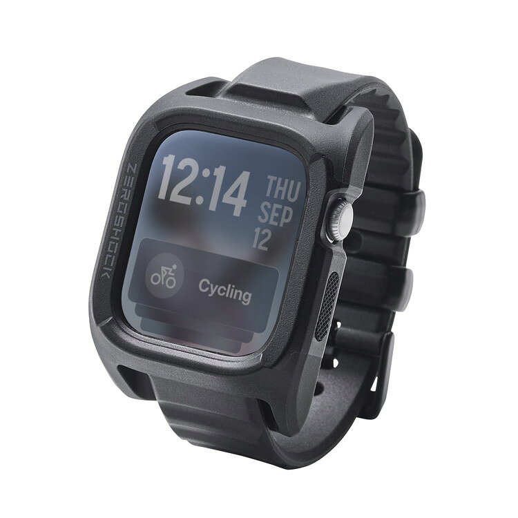 アップルウォッチ バンド Apple Watch Ultra 3 / SE 第3世代 / Series 11 [ 49 46 45 44 42mm ] シボ加工 ベルト ZEROSHOCK ブラック AW-25ABDZEROBK(代引不可)【送料無料】