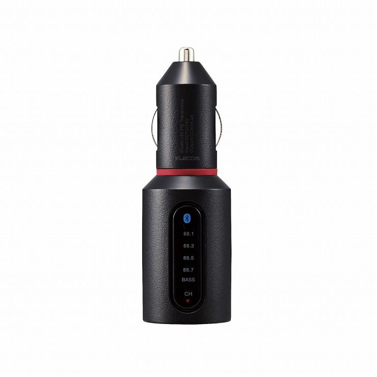 エレコム Bluetooth(R)FMトランスミッター(3.4A/2ポート/重低音) LAT-FMBTB04BK(代...