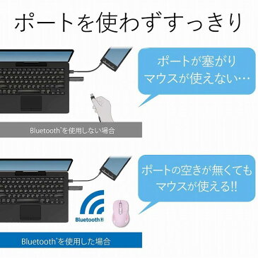 エレコム ふわっとした ワイヤレス マウス 無線 ブルートゥース Sサイズ ブルーLEDピンク Salalシリーズ M-BT17BBPN(代引不可)