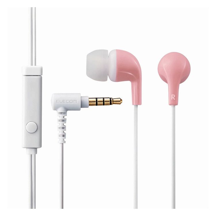 エレコム ステレオヘッドホン(マイク付) カナル CN300 ピンク EHP-CN300MPN(代引不可)