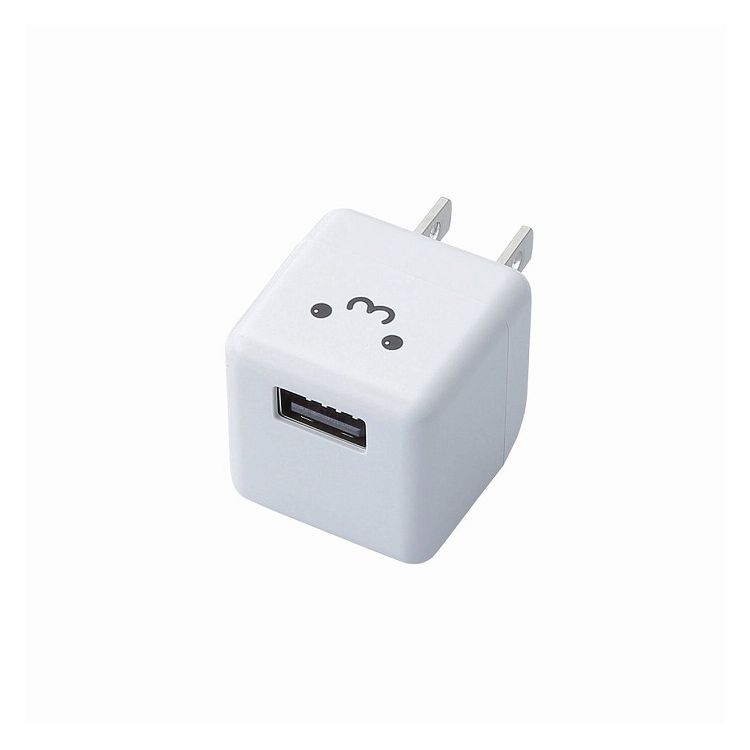 エレコム デジタルオーディオプレーヤー用AC充電器 Cube 1.8A ホワイトフェイス AVA-ACUBN003F1(代引不可)