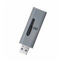 エレコム ELECOM USBメモリ 64GB USB3.2(Gen1) 高速データ転送 スライド式 キャップなし ストラップホール付 グレー MF-SLU3064GGY(代引不可)【メール便(ネコポス)】【送料無料】