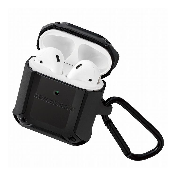 Airpods ケース / カバー 耐衝撃 ワイヤレス充電対応 ZEROSHOCK ブラック AVA-APZEROBK エレコム(代引不可)【送料無料】 1