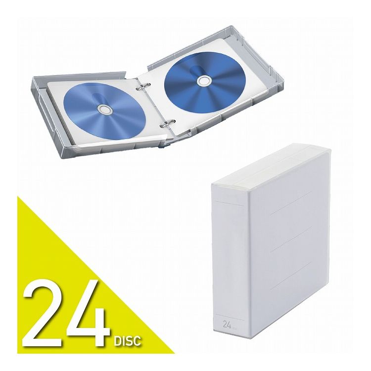 DVD BD CD ケース 不織布 Blu-ray対応 収納 整理 持ち運び 24枚収納 クリア CCD-FBB24CR エレコム(代引不可)