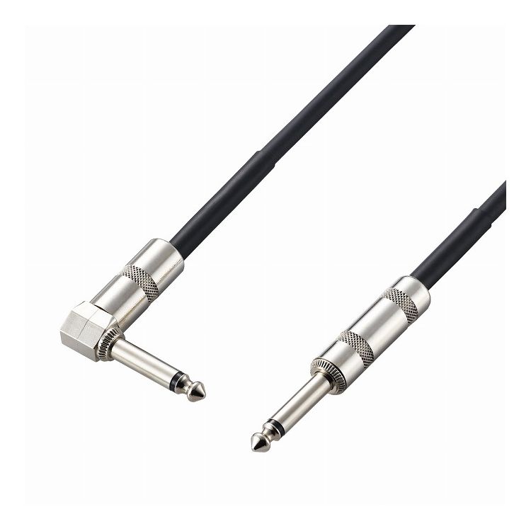 アナログケーブル シールドケーブル φ6.3 L字 -φ6.3 3m 楽器用 黒 DH-SHL30BK エレコム(代引不可)【メール便（ネコポス）】【送料無料】