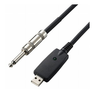 オーディオインターフェース シールドケーブル USB-φ6.3 5m 楽器用 黒 DH-SHU50BK エレコム(代引不可)【メール便(ネコポス)】ネット通販