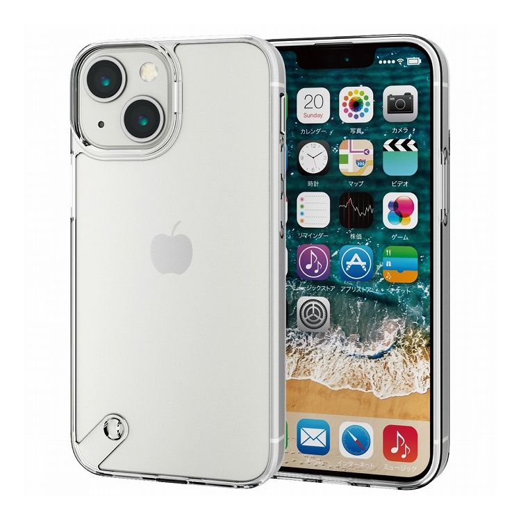 iPhone13 mini ケース カバー ハイブリッドケース ストラップホール付 クリア PM-A21AHVCKCR エレコム(代引不可)
