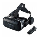 VRゴーグル ヘッドホン一体型 VRリモコン スマホ 4.8~7インチ対応 ブラック VRG-XEHR01BK エレコム(代引不可)【送料無料】(2)