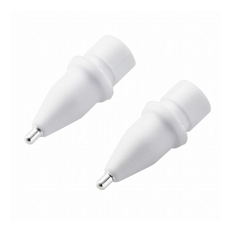 Apple Pencil ペン先 交換 極細 1mm 金属製 2個セット ホワイト P-TIPAP01 エレコム(代引不可)【メール便(ネコポス)】【送料無料】