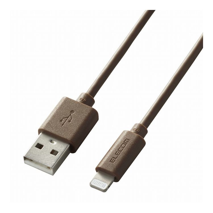 iphone充電ケーブル ライトニング USB Type-A インテリアカラー ダークブラウン MPA-UALI10DB(代引不可)【送料無料】
