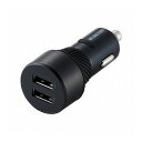 シガーソケット カーチャージャー 24W 5V/4.8A 2ポート USB A ×2 抜け防止 インジケーター搭載 おまかせ充電 iPhone Android ...