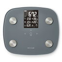 エレコム 体組成計 体重計 ヘルスメーター 自動認識機能付 MRI測定 100g単位 大画面 測定項目一覧表示 体脂肪率 BMI 内臓脂肪レベル 皮下脂肪率 グレー HCS-FS05GY(代引不可)【送料無料】