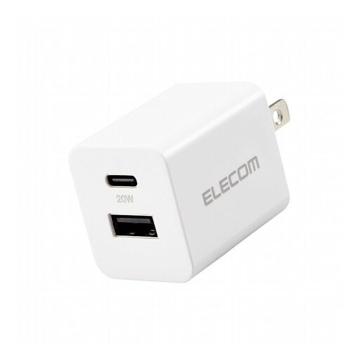 エレコム USB Type-C 充電器 PD 対応 最大出力20W タイプC ×1 USB A ×1 【 iPhone iPad Air Galaxy Xperia AQUOS OPPO Android 各種 他 】 スイングプラグ ホワイト ELECOM(代引不可) エレコム USB Type-C 充電器 PD 対応 最大出力20W タイプC ×1 USB A ×1 【 iPhone iPad Air Galaxy Xperia AQUOS OPPO Android 各種 他 】 スイングプラグ ホワイト ELECOM(代引不可)
