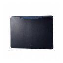 MacBook Pro/Air 13インチ 13.6インチ ( M2 2022 M1 2020 2019 2018 ) 用 パソコン ケース カバー スリーブタイプ ソフトレザー 内側起毛素材 スリム ネイビー BM-IBSVM2213NV(代引不可)【送料無料】(2)