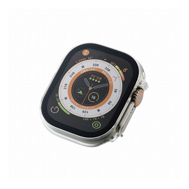 エレコム アップルウォッチ カバー Apple Watch Ultra 49mm フルカバー ケース ゴリラガラス 表面硬度10H 全面保護 液晶 側面 耐衝撃...