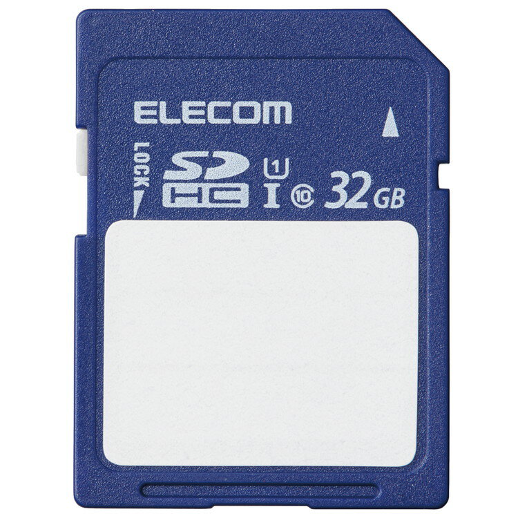 エレコム ELECOM SDカード SDHC 32GB Class10 UHS-I U1 80MB/s ラベル SDカードケース付き MF-FS032GU11C(代引不可)