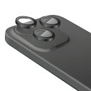 エレコム ELECOM iPhone 15 Pro / 15 Pro Max カメラフィルム ガラス 高透明 強化ガラス 表面硬度10H 指紋防止 カメラレンズ保護カバー ブラック PM-A23CFLLGBK(代引不可)【メール便配送】【送料無料】(2)