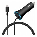 ELECOM カーチャージャー シガーソケット 24W Lightningケーブル一体 ライトニング 1.5m USB-A ×1 iPhone 13 12 SE...