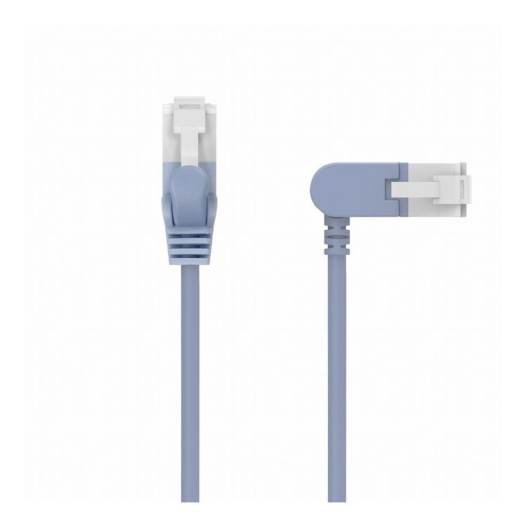 ELECOM LANケーブル Cat6A スイングコネクタ 左右90°回転 爪折れ防止 スリムケーブル(直径3.5mm) RoHS 1m ブルー エレコム LD-GPATSW BU10(代引不可)