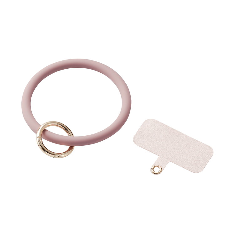 エレコム スマホストラップ 手首 ハンド シリコンハンド(丸型) ストラップシート付 携帯ストラップ 落下防止 【 iPhone Android スマホ 各種対応 】 &me ピンク P-STHSI2PN ELECOM(代引不可)【メール便配送】