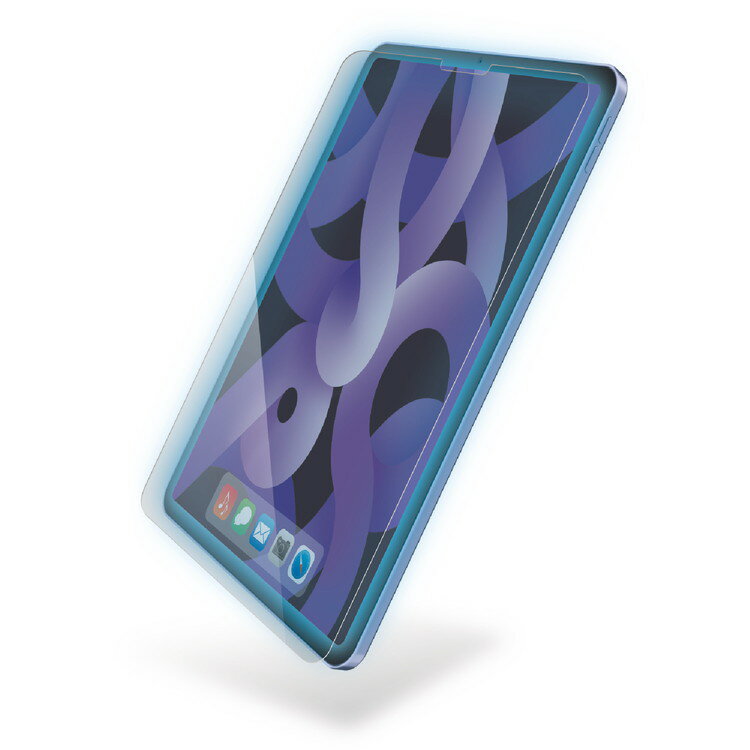 ELECOM 11インチ iPad Air ( M2 ) 2024年 用 ガラスフィルム 高透明 ブルーライトカット ガイドフレーム付 表面硬度10H 指紋防止 飛散防止 気泡防止 TB-A24MFLGGBL エレコム(代引不可)【メール便配送】【送料無料】